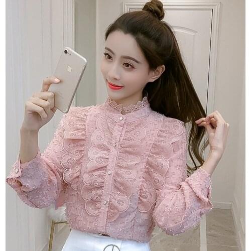 Блузки на пуговицах QEWSDRFG China At AliExpress