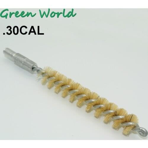 Green World 5pcs/lot .30/.300/.308cal,8mm natural hog bristle Bore Brush,gun Clean Brush for Rifle,Thread 8-32