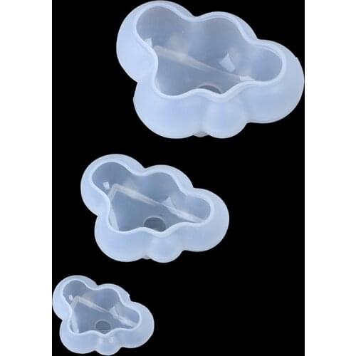 3PCS 3D Cloud Shape Silicone Mold Resin Casting Molds Soap Candle Molds For DIY Epoxy Resin Crystal Crafts Handmade Decorations
