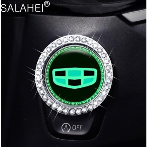 1PCS Luminous Car Engine Start Stop Button Cover Ring Lgnition Sticker For Geely Emgrand X7 EC7 EC8 Atlas Boyue CK2 GC6 Parts LC