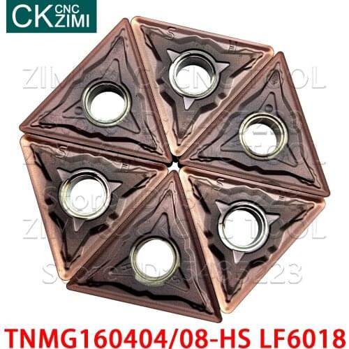 TNMG160404-HS LF6018 TNMG160408-HS LF6018 Carbide Inserts External Turning Tools CNC Cutter Lathe tools TNMG for stainless steel