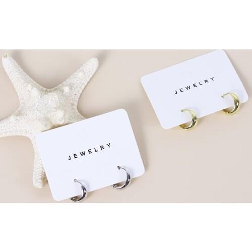 Retro Fashion Cold Style Metal Female Hoop Earrings Simple Small Circle Ear Ring Ear Buckle Punk Jewelry Pair