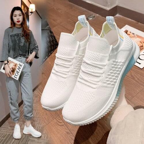2021 Summer Women Shoes Mesh Light Breathable Women Sneakers Flats Casual Female Trainers Walking Shoes