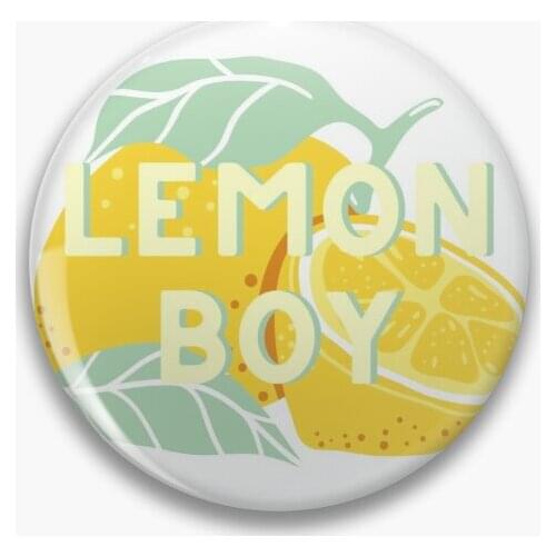 Lemon Boy Cavetown Illustration Soft Button Pin Cute Jewelry Women Collar Hat Clothes Cartoon Creative Lover Decor Gift Badge