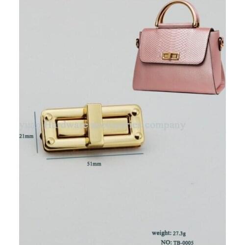 10 PC/lot) metal plating processing leather handbags diy premium brand twist lock decorative accessories