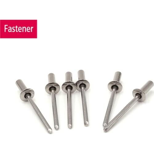 100pcs DIN 15973 M3.2/M4/M4.8/M6.4 Stainless Steel Round Head Closed End Blind Rivet Sealed Hollow Rivets Blind Rivets