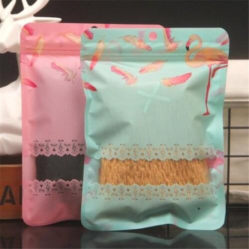 100Pcs/Lot Underwear Packaging Bag Socks Stockings Ziplock Bags Leggings Children Mask Matte Cute Plastic Window Food Pouches