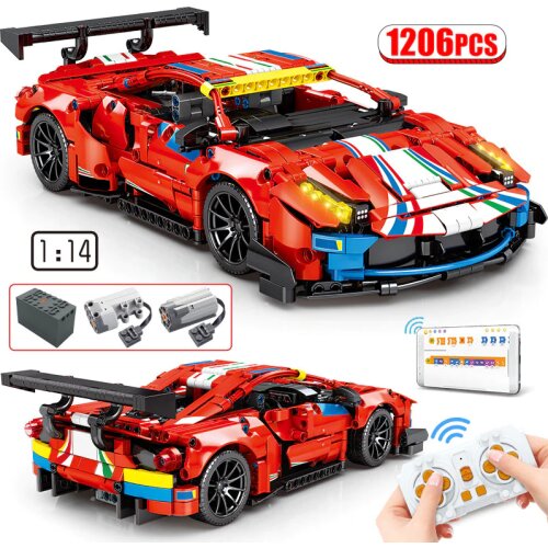 1206pcs Technical RC Supercar Building Blocks City Creator Drift Programming Racing Car Vehicle Bricks Toys For Children Gifts