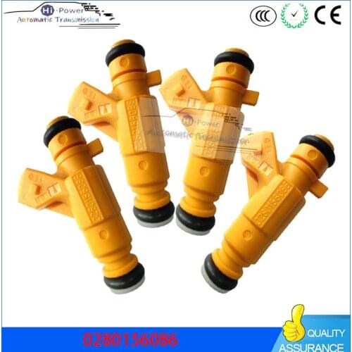 4PCS fuel injector 0280156086 for GM ASTRA 1.8/2.0 FLEX ZAFIRA/VECTRA/S10 2.0L 93392558 93298396