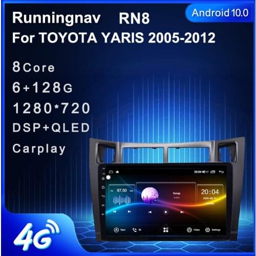 4G LTE Android 10.1 For Toyota Yaris 2005 2006 2007 2008 2009 2010 -2012 Multimedia Stereo Car DVD Player Navigation GPS Radio