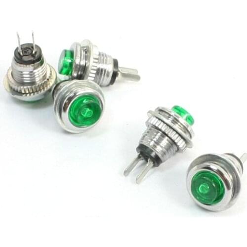 Push Button Switches 5 Pcs SPST NO Momentary Micro Push Button Switch Torch ON Button Green