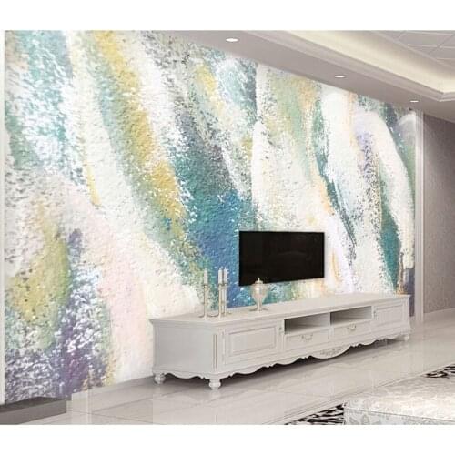 Bacal 8d Creative Color Relief Blue Wall paper Mural 3D Stereoscopic Wallpaper sticker paper For TV background Wall Murals