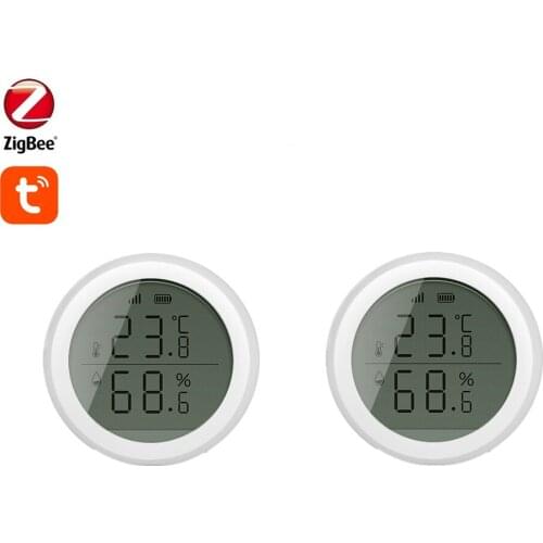 Tuya Zigbee Temperature and Humidity Detector Smart Temperature and Humidity Detector Works with Tuya Zigbee Gateway