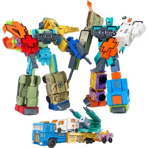 Deformable Robot Toy Digital Transformation Model Car Mech Number Math Symbol Educational Toys Action Figure Kids Gift CT0012
