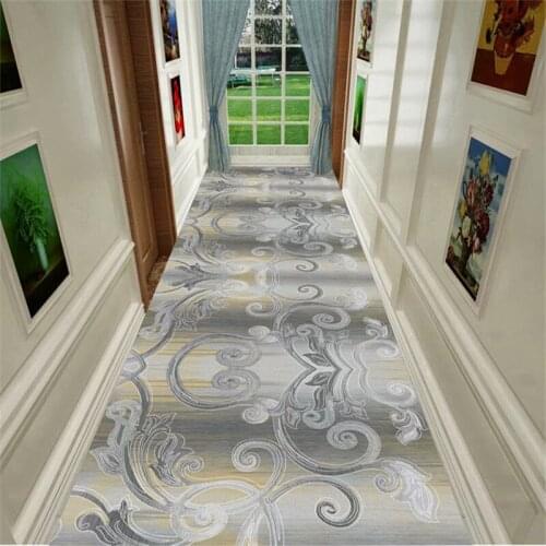 Nordic Style Long Hallway Corridor Rug And Carpet For Living Room Hotel Aisle Long Rug Non-Slip Red Carpet Home Entrance Doormat