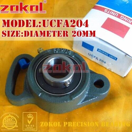 ZOKOL bearing UCFA204 LA90504 Pillow Block Ball Bearing Units diameter 20mm