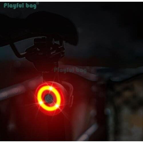 Playful bag Bicycle Red Taillight / White Headlight Mini LED Safety Warning Lamp Riding Bike equipment Bicycle Accessories AB08