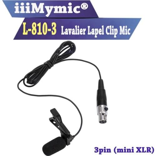 IiiMymic ! Pro Large Sound-Absorbing Concerts Lavalier Microphone For AKG Wireless Body-Pack Transmitter Mini 3pin XLR TA3F