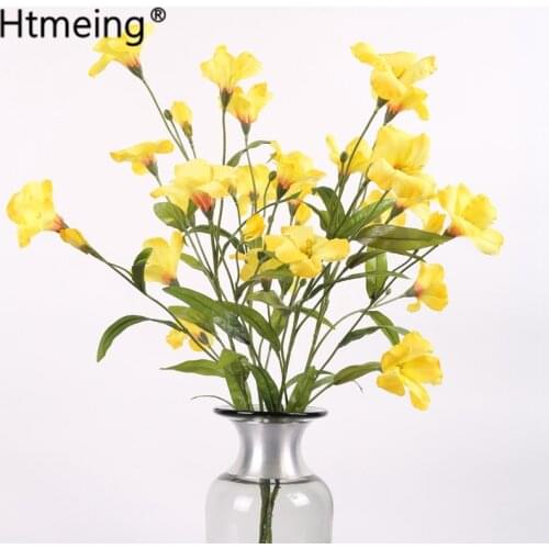 1PCS Artificial Morning Glory Flowers Fake Green Plant Bushes for Home Office Garden Outdoor Wedding Decor