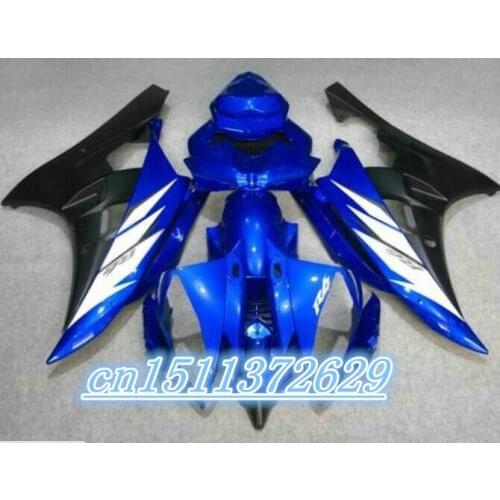 Dor-fairing kit for YZF R6 2006 2007 blue white black high quality fairings set YZF-R6 06 07 D injection