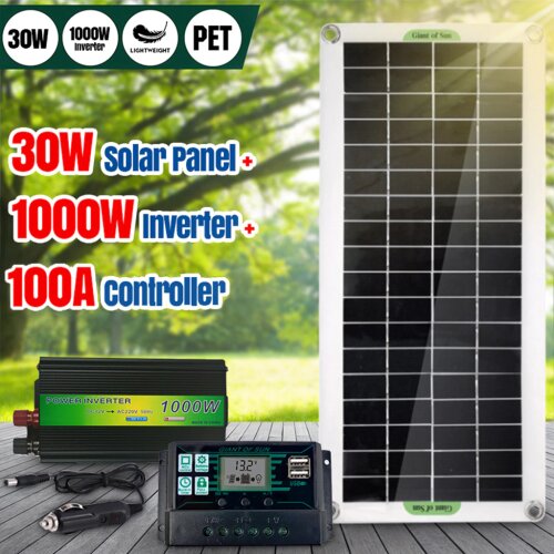 220V 30W solar panel kit solar cell solar photovoltaic solar panels for home with controller