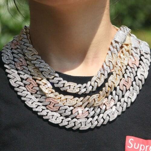 Iced out bling cuban Gucc chain 12mm