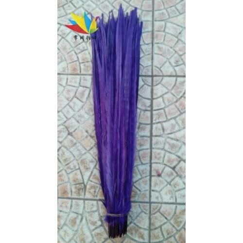 Wholesale 100pcs/lots pretty Dyed 55-60cm/22-24''' copper chicken feather blue pheasant Tail feathers