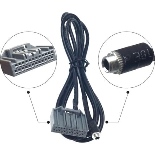 1 PCS Car Audio 3.5mm Female To 24Pin Connector AUX-in Adapter AUX Cable For Honda CRV/Civic/Avancier/Vezel/Crider/XR-V/Elysion