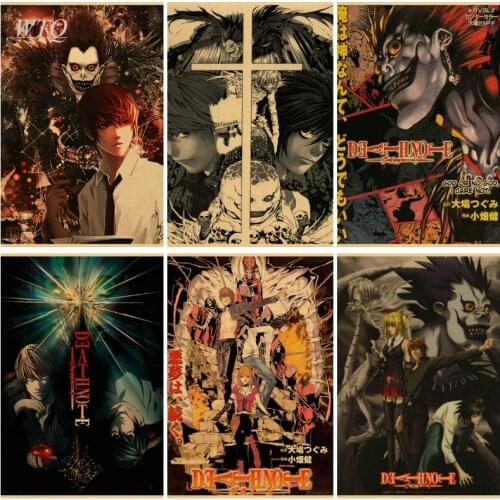 Anime Death Note Anime Posters Retro Poster Wall Poster Canvas Painting Retro Poster Wall Decor Wall Art Picture Home Decoration