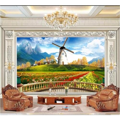 Custom photo wallpaper for walls 3 d murals wallpaper European style floral wood TV background wall papers home decoration