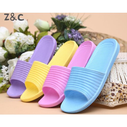 Slippers Female Summer Couple Bathroom Anti-Slip Striped Slippers Home Indoor Outdoor Soft Shoes Bath Men Women Sandals 2020
