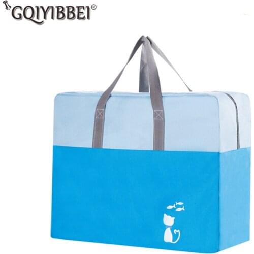 Foldable Oxford Quilt Blanket Storage Bag For Duvets Clothes Underbed Storage Closet Organizer Pillow Blanket Moving Boxes