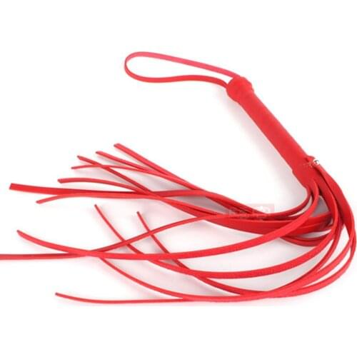 SM Genuine Leather Whip Paddle Men Women Spanking Sex Toy SM Adult Erotic Whip BDSM Bondage Flirting Games 45cm