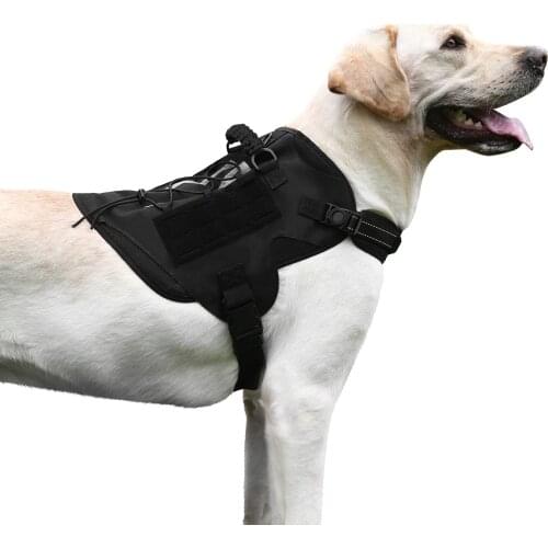 Tactical Dog Harness Outdoor Training Hunting Molle System Dog Vest German Shepherd Durable Breathable Waterproof Pet Vest Dog L