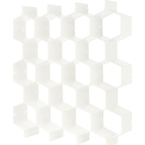Honeycomb Shape Drawer Organizer 8 Pcs Closet Dividers Plastic Partition For Small Clothing And Cosmetic Clapboard
