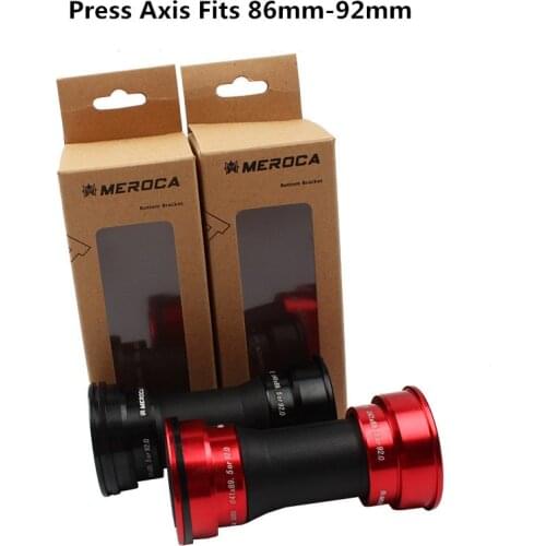 Bicycle BB92 Press Bearing Bottom Bracket Fits 86mm-92mm for mountain bike road bike SR GXP φ24 / 22mm crankset