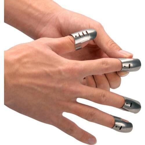 4PCS Finger Hand Protector Stainless Steel Knife Slice Shield Cut Finger Protection Safety Knives Accessories Kitchen Tool Hot