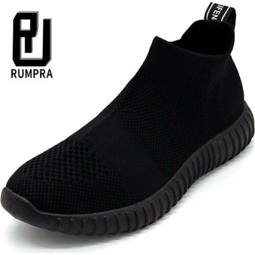 Women Tennis Shoes Breathable Mesh Height-increasing 3.5CM Slip-on Female Sport Footwear High Top New Thick Bottom Sock Sneakers