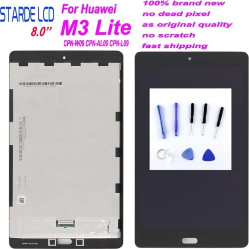 Starde For 8.0" Huawei M3 Lite 8 CPN-W09 CPN-AL00 CPN-L09 LCD Display Digitizer Screen Touch Panel Sensor Assembly +Free Tools