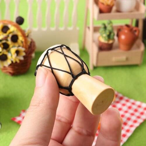 1:12 Dollhouse Decor Toys Best Doll Instrument Drum Tambourine Musical Toy For Doll Dollhouse Decor Birthday Children Gift
