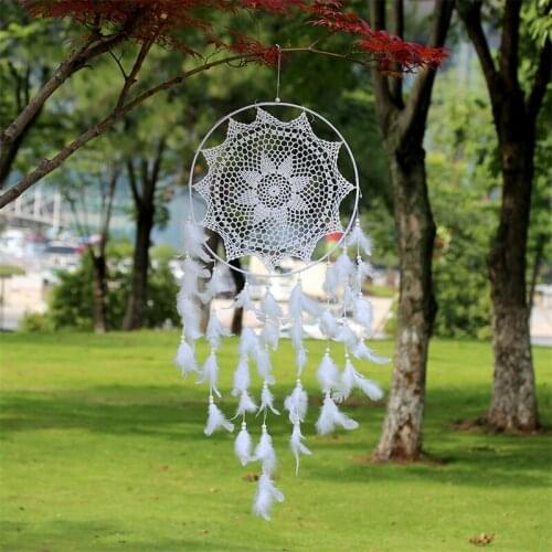 1 Pcs White Black Handmade Dream Catcher Home Hanging Craft Gift Dreamcatcher Ornament Car Hanging Bedroom Decoration Supplies