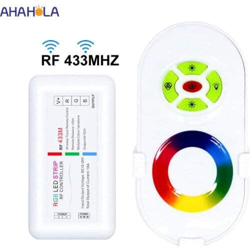2.4G Touch Remote Control Led Strip Controller 12v 24v CCT RGB Controller Dimmer Plastic Led Controller for Rgb Tape