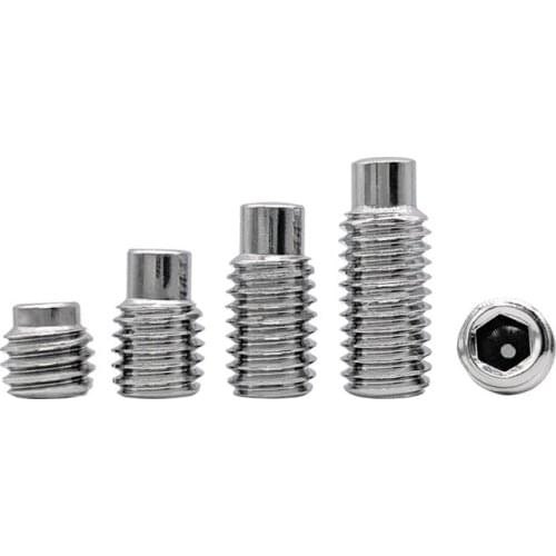 2pcs M16 stainless steel Allen convex end grups screw cylindrical head tight set payment grup bolt GB79 16mm-50mm length