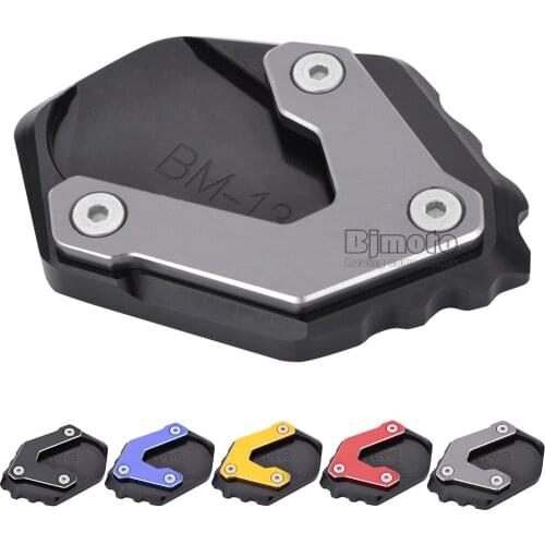 BJGLOBAL Motorcycle CNC Aluminum Side Stand Enlarge Kickstand Pad Extension Plate for BMW R1200 GS LC 2013-2018