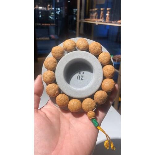 Rare Dragon Eyes Plant Seed Hard Pattern Bead Bracelet Mens gift Son Precious Wooden Collection Gift Large Particles