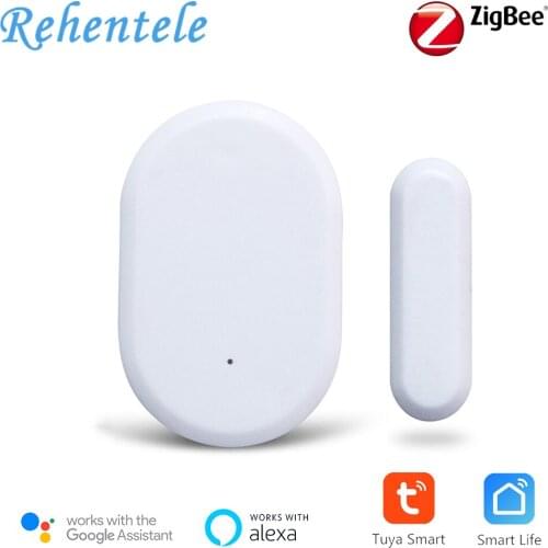 Tuya Door Window Sensor Smart ZigBee Wireless Connection Mini Door Sensor Open/Closed APP Work With Gateway Hub Remote Alarm