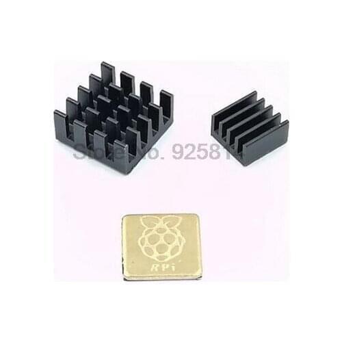 By dhl or ems 100psc Pi 3 Model B Aluminum Heat Sink +CPU Copper Heat Sink RPI Cooling Sink support Pi 2