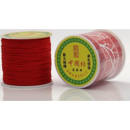 DoreenBeads Terylene Cord Chinese Knot Red 1mm Dia,1 Roll(90M/Roll) (B22527), yiwu