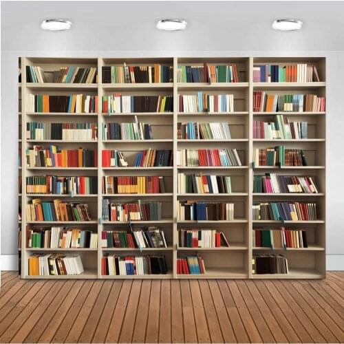 Grunge Library Bookshelf Books Photography Backgrounds Photo Backdrops Study Room Decor Photophone Portrait Photozone Photocall