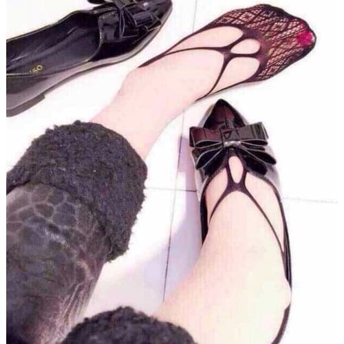 Hot Sale 1 Pair Summer Women Sexy Short Socks Cross Lace Stealth Casual Boat Socks Wholesale --7192